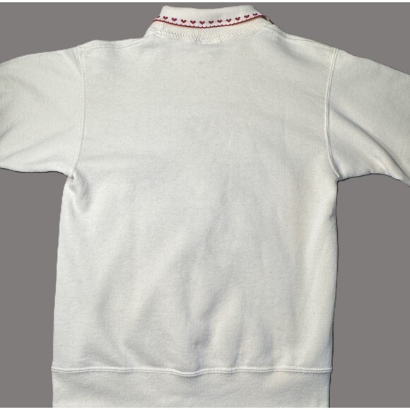 Valerie Sockwell Folk Art Christmas Cream Shirt Womens Small Embroidered Vintage - Picture 14 of 14